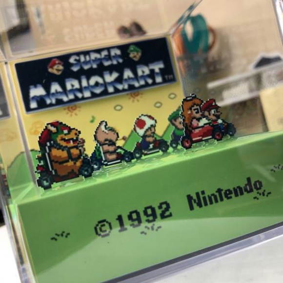 Super Mario Kart 3D Cube Handmade Diorama Snes - Picture 3 of 10